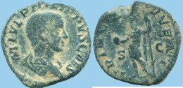 PHILIP II CAESAR AE DUPONDIUS PHILIP II STANDING LEFT 13.4g/27mm #ANC13556.79.D.A - Der Soldatenkaiser (die Militärkrise) (235 / 284)