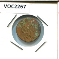 1734 HOLLAND VOC DUIT NIEDERLANDE OSTINDIEN NY COLONIAL PENNY #VOC2267.7.D.A - Dutch East Indies