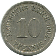 10 PFENNIG 1904 A ALEMANIA Moneda GERMANY #AE538.E.A - 10 Pfennig