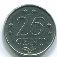 25 CENTS 1975 NIEDERLÄNDISCHE ANTILLEN Nickel Koloniale Münze #S11635.D.A - Antille Olandesi
