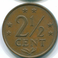 2 1/2 CENT 1974 ANTILLES NÉERLANDAISES Bronze Colonial Pièce #S10515.F.A - Antille Olandesi