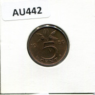 5 CENTS 1980 INÉERLANDAIS NETHERLANDS Pièce #AU442.F.A - 1948-1980 : Juliana