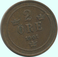 2 ORE 1901 SUECIA SWEDEN Moneda #AC945.2.E.A - Suède