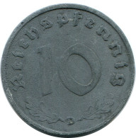 10 REICHSPFENNIG 1940 D GERMANY Coin #DB951.U.A - 10 Reichspfennig