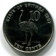 10 CENTS 1997 ÉRYTHRÉE ERITREA UNC Bird Ostrich Pièce #W11056.F.A - Eritrea