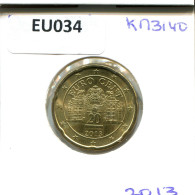 20 EURO CENTS 2013 AUSTRIA Moneda #EU034.E.A - Autriche