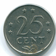 25 CENTS 1971 ANTILLAS NEERLANDESAS Nickel Colonial Moneda #S11598.E.A - Niederländische Antillen