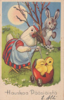 EASTER CHICKEN EGG Vintage Postcard CPA #PKE326.A - Pasen