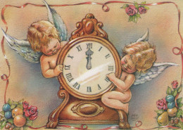 ANGEL Happy New Year Christmas TABLE CLOCK Vintage Postcard CPSM #PAT870.A - Anges