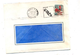 Lettre Flamme Paris  Nuit ESME - Mechanical Postmarks (Advertisement)