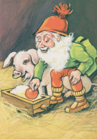 PAPÁ NOEL Feliz Año Navidad Vintage Tarjeta Postal CPSM #PBL194.A - Santa Claus