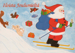 PAPÁ NOEL Feliz Año Navidad Vintage Tarjeta Postal CPSM #PBB028.A - Kerstman