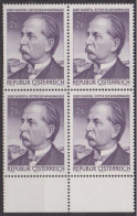1970 , Mi 1320 ** (6) -  4er Block Postfrisch - 60. Todestag Von Josef Schöffel - Unused Stamps