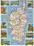 20 - Carte Contour Géographique Du Département  De La CORSE - Autres & Non Classés