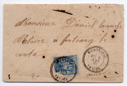 15c Sage Sur Lettre De 1885 - CaD Perlé De Bournezeau (Vendée) - 1877-1920: Semi Modern Period