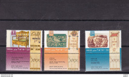 ISRAEL 1995 NEW YEAR FESTIVALS MINT TAB STAMP 1290/1292 MNH** - Neufs (avec Tabs)