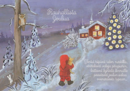 PÈRE NOËL Bonne Année Noël GNOME Vintage Carte Postale CPSM #PBM147.A - Kerstman