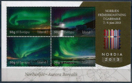 Iceland - 2013 Nordic Stamp Exhibition NORDIA 2013 - Northern Lights - Souvenir Sheet - Self Adhesive - MNH - Nuevos