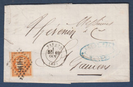 Bordeaux N° 48  Sur Lettre De Tarbes Pour St Gaudens - Cote : 250 € - 1870 Emission De Bordeaux