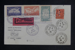 FRANCE - Enveloppe De Marseille Pour Alger En 1926 Par Avion Avec Vignettes - L 152548 - 1927-1959 Cartas & Documentos