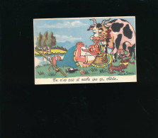 Humour - Illustrateur Jean De Preissac - Tu N'es Pas Si Vache Que ça, Chérie - Série Chasse Pêche - Vaches