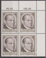 1970 , Mi 1321 ** (2) -  4er Block Postfrisch - 150. Todestag Des Hl. Klemens Maria Hofbauer - Unused Stamps