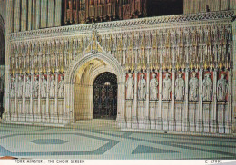 Choir Screen, York Minster - Yorkshire - Unused Postcard - YO3 - Other & Unclassified