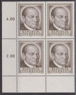 1970 , Mi 1321 ** (3) -  4er Block Postfrisch - 150. Todestag Des Hl. Klemens Maria Hofbauer - Unused Stamps