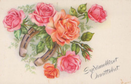 FLOWERS Vintage Postcard CPA #PKE501.A - Flores