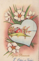 PASQUA FIORI Vintage Cartolina CPA #PKE158.A - Ostern