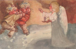 ANGEL Christmas Vintage Postcard CPA #PKE141.A - Angels