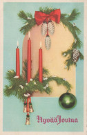 Feliz Año Navidad VELA Vintage Tarjeta Postal CPSMPF #PKD151.A - Nouvel An