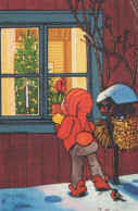 WEIHNACHTSMANN SANTA CLAUS Neujahr Weihnachten GNOME Vintage Ansichtskarte Postkarte CPSMPF #PKD119.A - Santa Claus