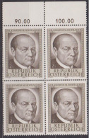 1970 , Mi 1321 ** (5) -  4er Block Postfrisch - 150. Todestag Des Hl. Klemens Maria Hofbauer - Unused Stamps