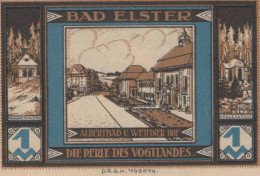 1 MARK 1914-1924 Stadt BAD ELSTER Saxony UNC DEUTSCHLAND Notgeld Banknote #PC947 - Lokale Ausgaben