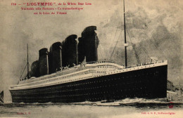 Paquebot "L'olympic" De La White Star Line Frere Du Titanic - Passagiersschepen