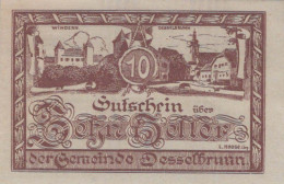 10 HELLER 1920 Stadt DESSELBRUNN Oberösterreich Österreich Notgeld #PF064 - Lokale Ausgaben