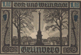 1.5 MARK 1914-1924 Stadt GRÜNBERG Niedrigeren Silesia UNC DEUTSCHLAND Notgeld #PD066 - [11] Lokale Uitgaven