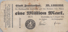 1 MILLION MARK 1923 Stadt FRANKENTHAL Bavaria DEUTSCHLAND Papiergeld Banknote #PK994 - [11] Emissioni Locali