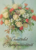 FLOWERS Vintage Postcard CPSM #PAS617.GB - Flowers