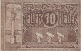 10 HELLER 1920 Stadt PERNAU Oberösterreich Österreich Notgeld Banknote #PE333 - [11] Lokale Uitgaven