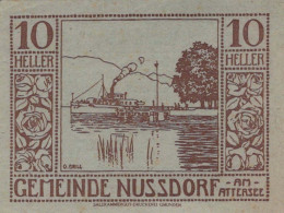 10 HELLER 1920 Stadt NUSSDORF AM ATTERSEE Oberösterreich Österreich UNC Österreich #PH410 - [11] Local Banknote Issues