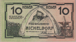 10 HELLER 1920 Stadt MICHELDORF Oberösterreich Österreich Notgeld Papiergeld Banknote #PG955 - [11] Emissions Locales