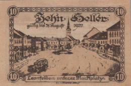 10 HELLER 1920 Stadt LEONFELDEN Oberösterreich Österreich Notgeld #PI156 - [11] Emissions Locales