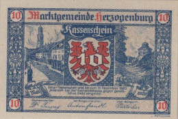 10 HELLER 1920 Stadt HERZOGENBURG Niedrigeren Österreich Notgeld Papiergeld Banknote #PG610 - [11] Emisiones Locales