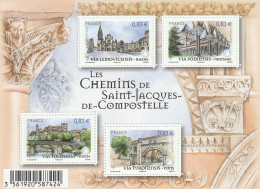 France 2014 Les Chemins De Saint Jacques De Compostelle Bloc Feuillet N°f4838 Neuf** - Ungebraucht