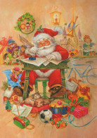 PÈRE NOËL NOËL Fêtes Voeux Vintage Carte Postale CPSM #PAK686.FR - Santa Claus