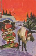 PÈRE NOËL NOËL Fêtes Voeux Vintage Carte Postale CPSMPF #PAJ440.FR - Santa Claus