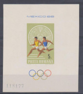 Roumanie 1968 BL 68 ** JO Moscou Course à Pied - Blocks & Sheetlets