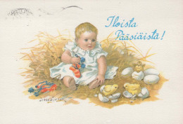 EASTER CHILDREN Vintage Postcard CPSM #PBO330.GB - Easter